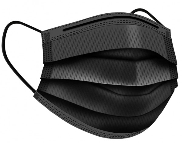 Medizinische OP Maske in schwarz 3- lagig - 50 Stück